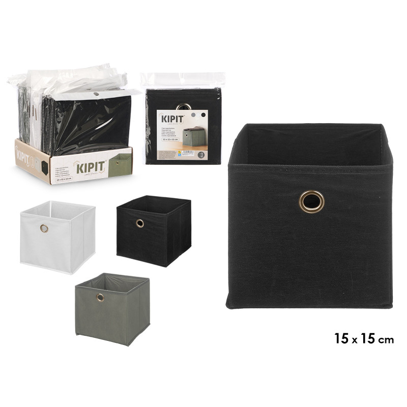CAJA PLEGABLE ORGANIZADORA 15X15X15CM SURT 3 NEUTR