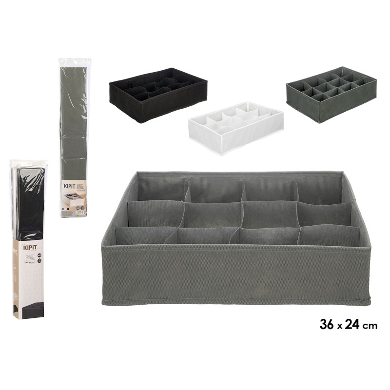 CAJA PLEGABLE ORGANIZADORA 36X24X10CM SURT 3 NEUTR