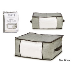 BOITE RANGE VETEMENTS GRIS 45X30X20CM