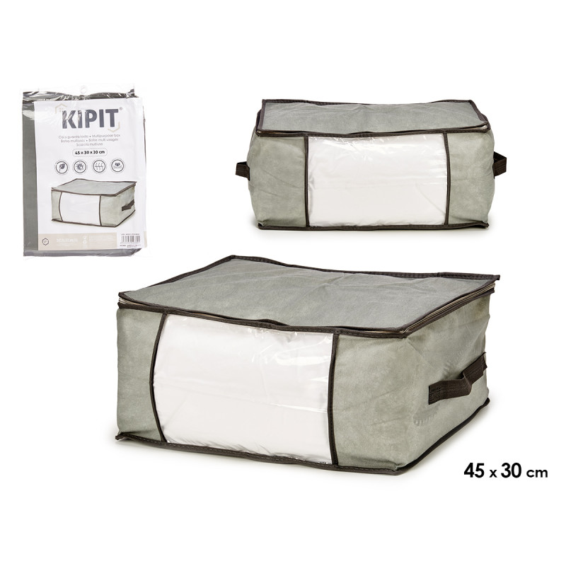 BOITE RANGE VETEMENTS GRIS 45X30X20CM