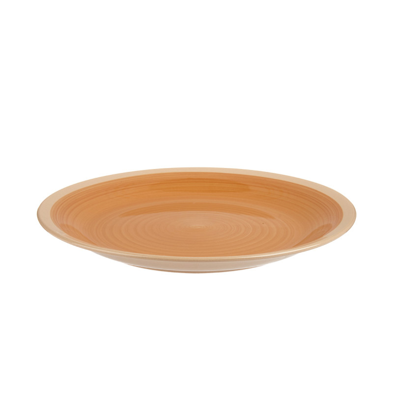 PLATO LLANO GRANDE GRES BEIGE BORDE 26,5CM