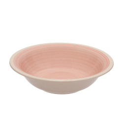 ASSIETTE CREUSE EN GRÈS ROSE 21CM