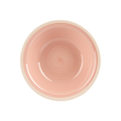 ASSIETTE CREUSE EN GRÈS ROSE 21CM