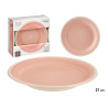 PRATO SOBREMESA GRES ROSA 19CM