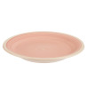 PLATO POSTRE GRES ROSA BORDE 19CM