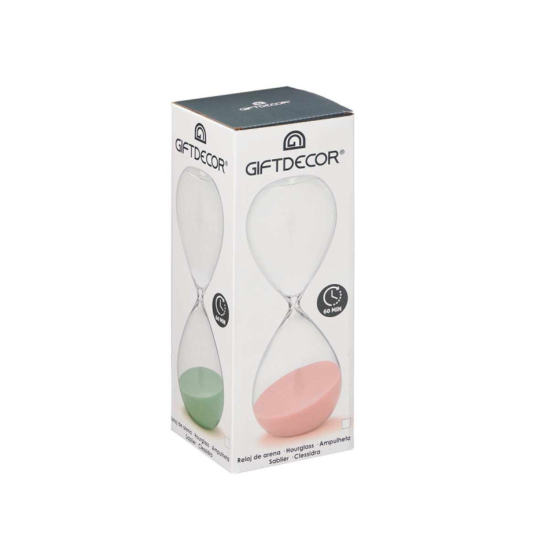 RELOJ ARENA 30CM SURT 3 COL PASTEL 60 MIN APROX