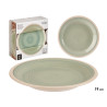 STONEWARE DESSERT PLATE GREEN 19CM