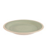 PLATO POSTRE GRES VERDE BORDE 19CM