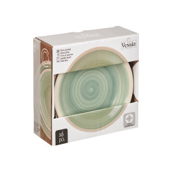 ASSIETTE À DESSERT EN GRÈS VERT 19CM