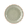 PIATTO DA DESSERT IN GRES BORDO VERDE 19CM