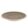 PLATO POSTRE GRES GRIS BORDE 19CM