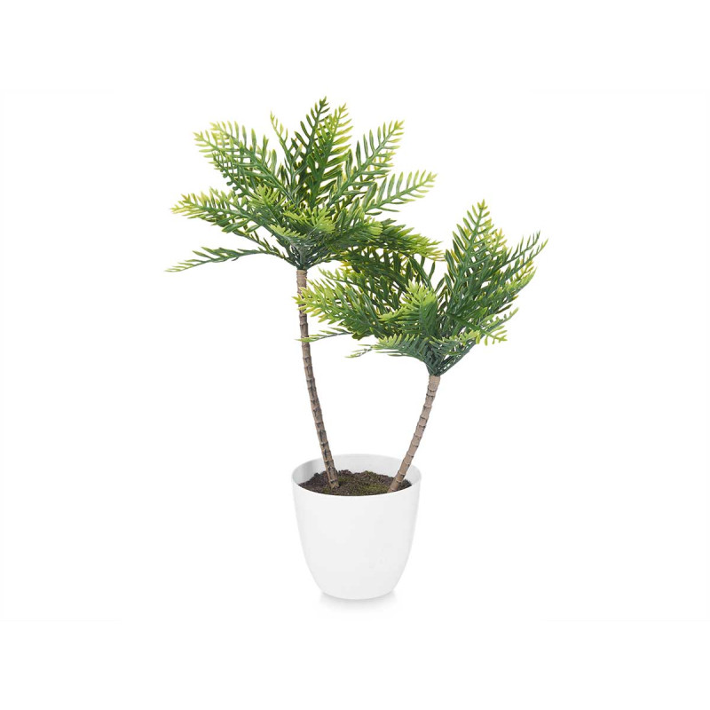 POT PLANT 2 GREEN PALM TREES TALL
