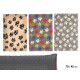 CUNA MASCOTA HUELLAS SURT 3 COL 70X45CM