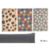 PET BED PAWS ASSORTED 3 COLOURS 70X45CM