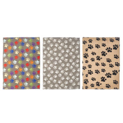 CUNA MASCOTA HUELLAS SURT 3 COL 100X70CM
