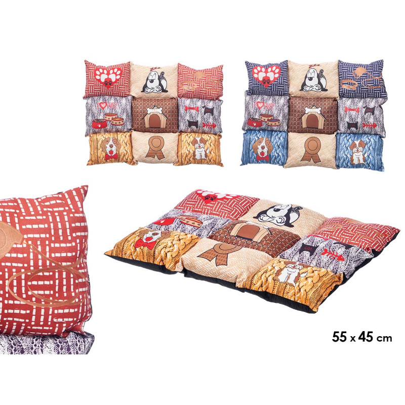 LETTINO ANIMALE RETTANGOLARE ASS 2 COL 55X45CM