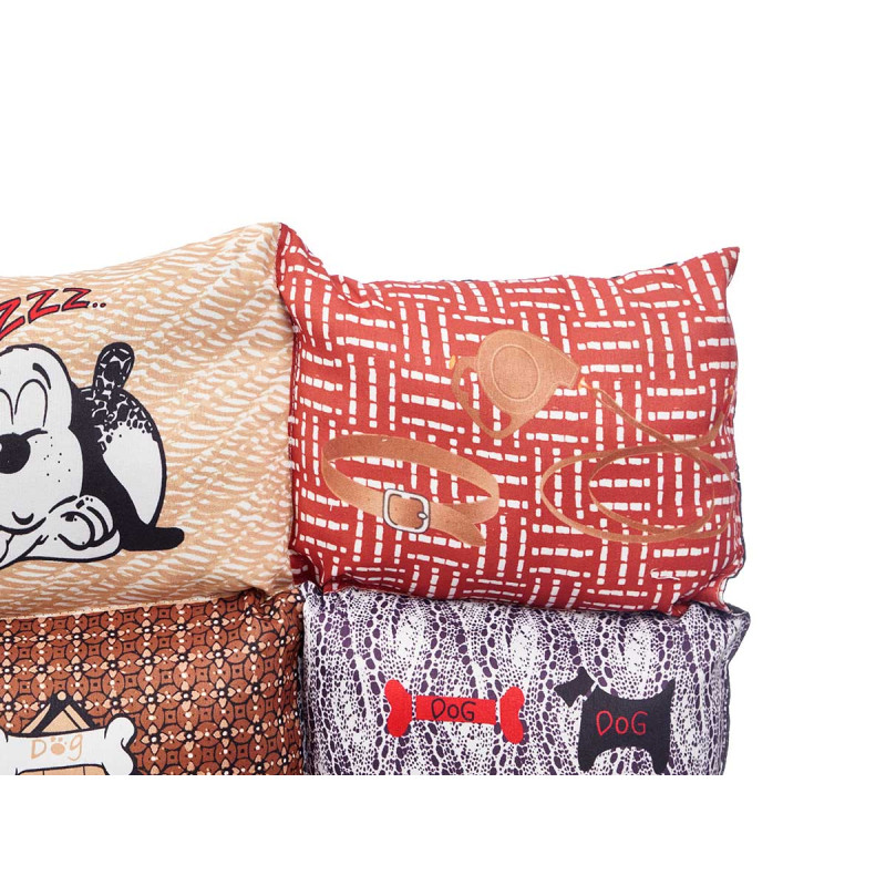 PET BED RECTANGLE ASSORTED 2 COLOURS 55X45CM