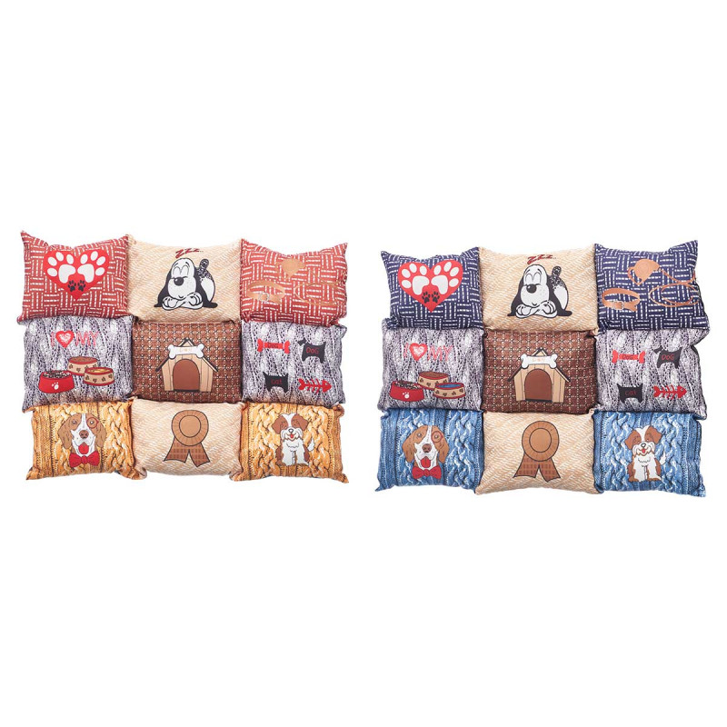 PET BED RECTANGLE ASSORTED 2 COLOURS 58X80CM