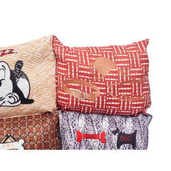 PET BED RECTANGLE ASSORTED 2 COLOURS 58X80CM