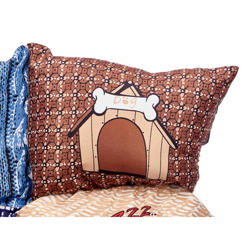 PET BED RECTANGLE ASSORTED 2 COLOURS 65X95CM