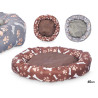 PET BED ROUND BONE PAWS ASSORTED 2 COLOURS 60CM
