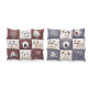 RECTANGULAR PET BED ANIMALS ASSORT2 COL 55X45CM 