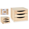 MEUBLE A TIROIRS BOIS 3 TIROIRS