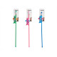 BATON JOUET POUR CHAT AVEC POISSON SET 3 COULEURS 