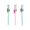 BATON JOUET POUR CHAT AVEC POISSON SET 3 COULEURS 