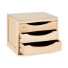 MEUBLE A TIROIRS BOIS 3 TIROIRS