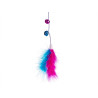 BATON JOUET POUR CHAT AVEC PLUMES SET 3 COULEURS