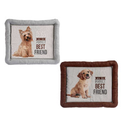 CUNA MASCOTA RECT PERROS 2 COL MIX