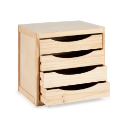 CASSETTIERA DI LEGNO 4 CASSETTI