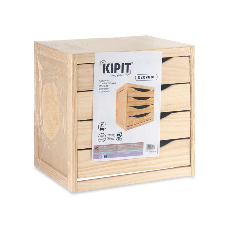 CAJONERA MADERA 4 CAJONES