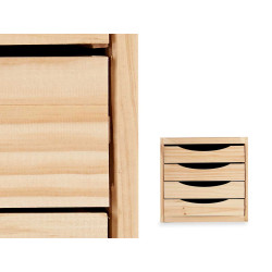 CASSETTIERA DI LEGNO 4 CASSETTI