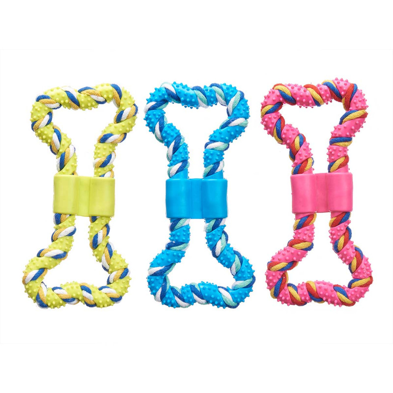 TEETHING RING 2 HANDLES SILICONE 19CM ASSORT 3