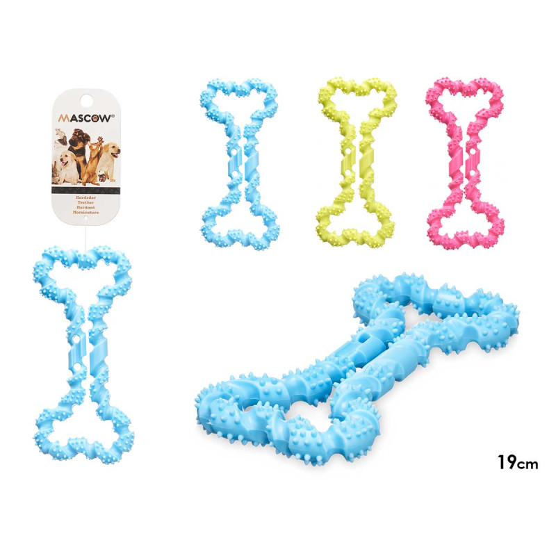 GIOCO DA MORDERE SILICONE 2 MANICI  19CM ASS 3