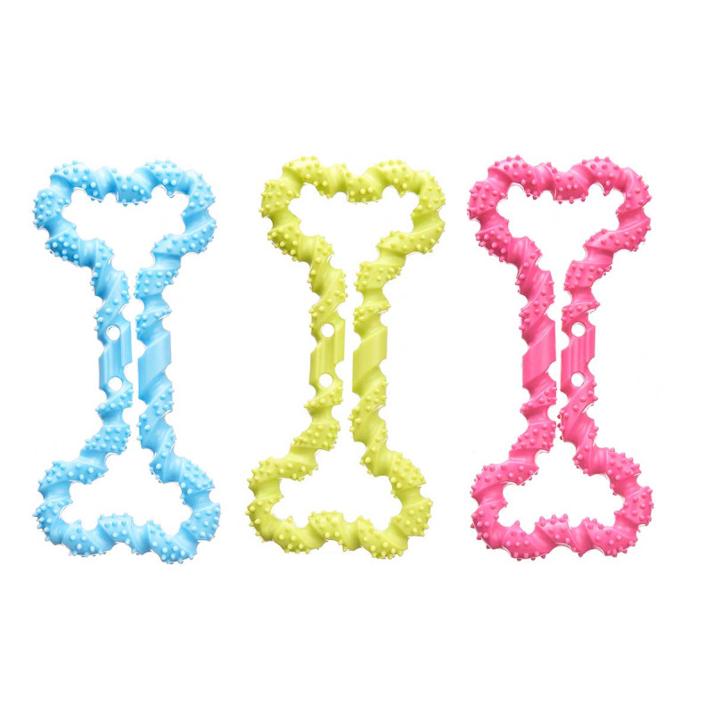 ANNEAU DENTITION SILICONE POIGNÉES 19CM ASSORT 3