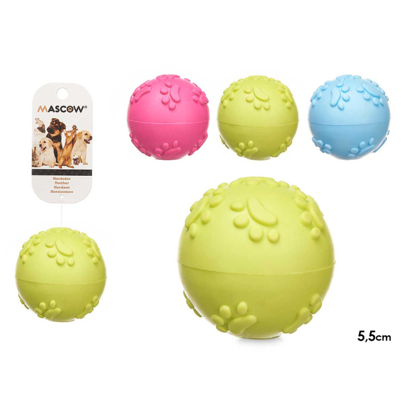 BOLA SILICONE PATA 5,5CM SORT 3
