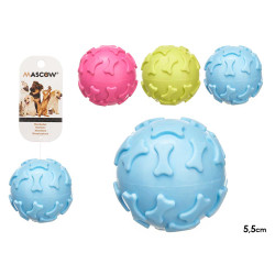 SILICONE BALL BONE 5,5CM ASSORT 3