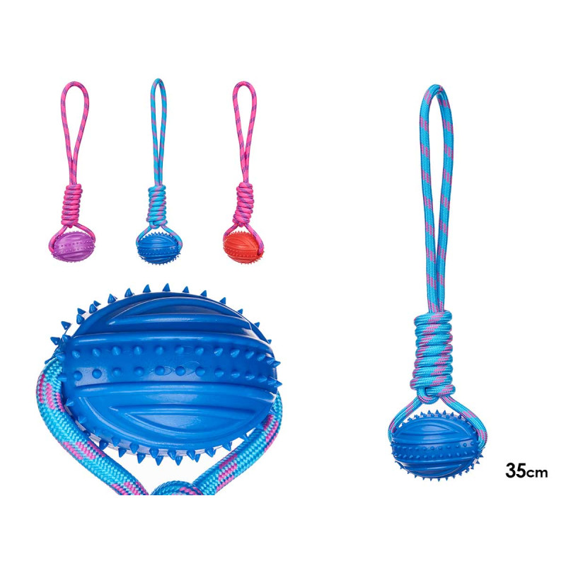 SILICONE BONE WITH STRING  35CM ASSORT 3