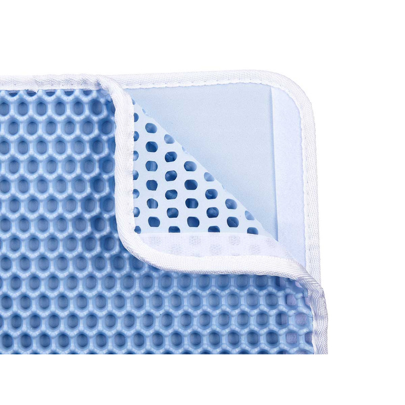 FELPUDO ARENERO DOBLE CAPA AZUL 40 X 50 CM