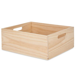 46 X 31 CM REINFORCED OPEN WOOD BOX