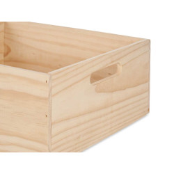 46 X 31 CM REINFORCED OPEN WOOD BOX