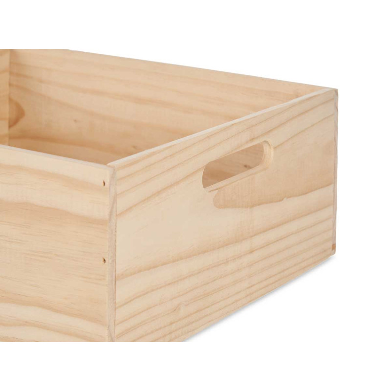 46 X 31 CM REINFORCED OPEN WOOD BOX