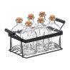 SET 6 FLACONS BOUCHON LIÈGE 125 ML SUPPORT MÉTAL