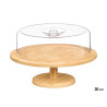 BOÎTE À TARTE BAMBOU AVEC COUVERCLE PLASTIQUE