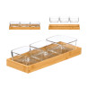 PLATEAU BAMBOU 3 BOLS VERRE