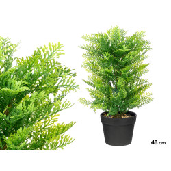 POT PLANTE FEUILLE VERTE PIERRE 48CM