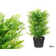 MACETA PLANTA HOJA VERDE PIEDRA 48CM